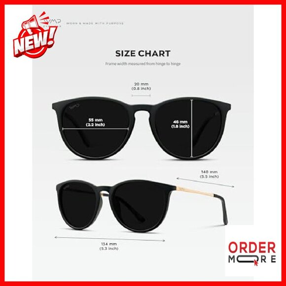 Round Polarized Sunglasses UV400 Protection Lightweight Frame Vintage Retro main image 2
